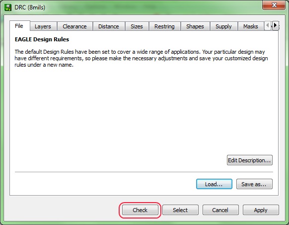 run design rule check