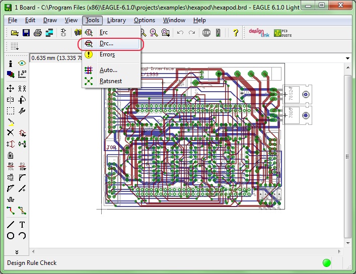 Run design rule check